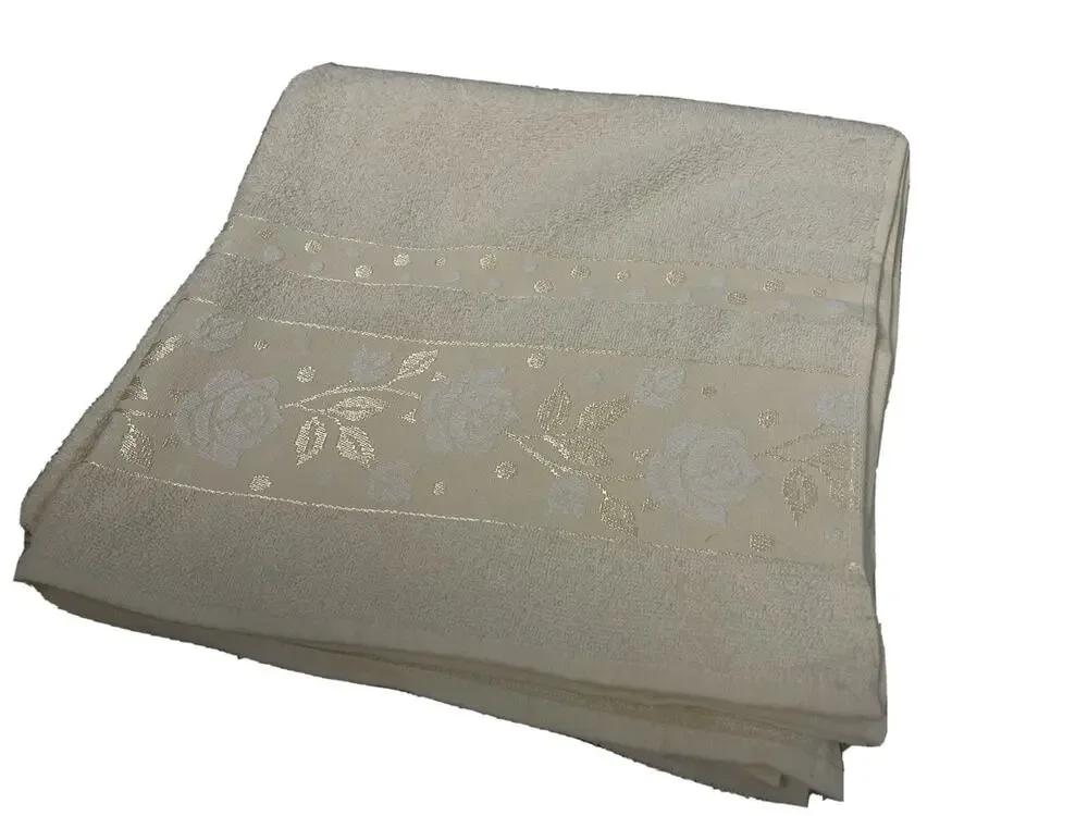 Alex Towel Turkish Yellow Floral Embroidered Bath House Beach Hotel N162